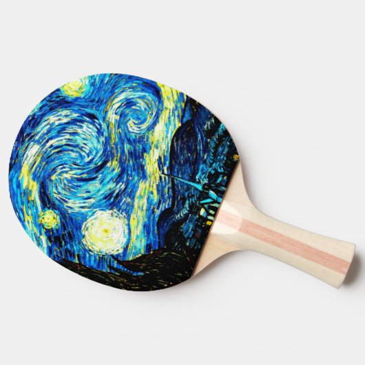 Van Gogh - Starry Night Tischtennis Schläger (Seitenansicht)