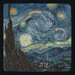 Van Gogh Starry Night Töpfeuntersetzer<br><div class="desc">Vincent Van Gogh berühmte Malerei Sternennacht</div>