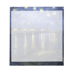 Van Gogh  Starry Night über der Rhone  1888 Notizblock