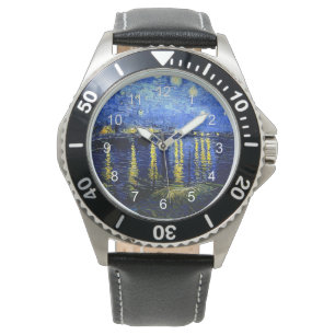 Van Gogh - Starry Night über der Rhone Armbanduhr