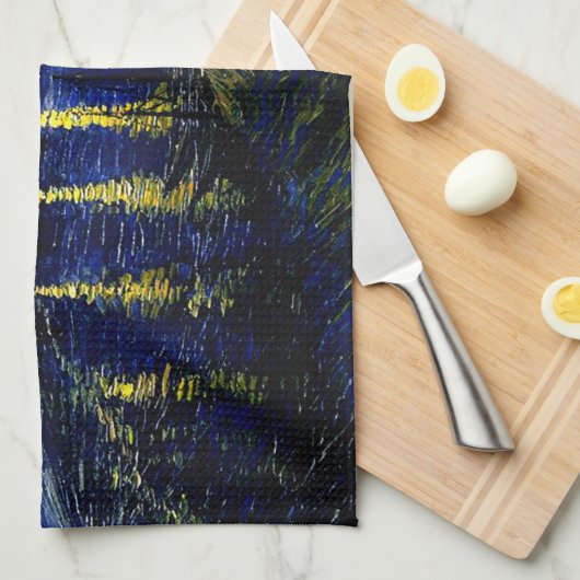 Van Gogh - Starry Night über der Rhone Geschirrtuch (Viertel Falte)
