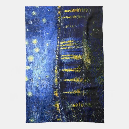 Van Gogh - Starry Night über der Rhone Geschirrtuch (Vertikal)