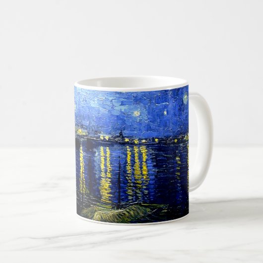 Van Gogh - Starry Night über der Rhone Kaffeetasse (VorderseiteRechts)