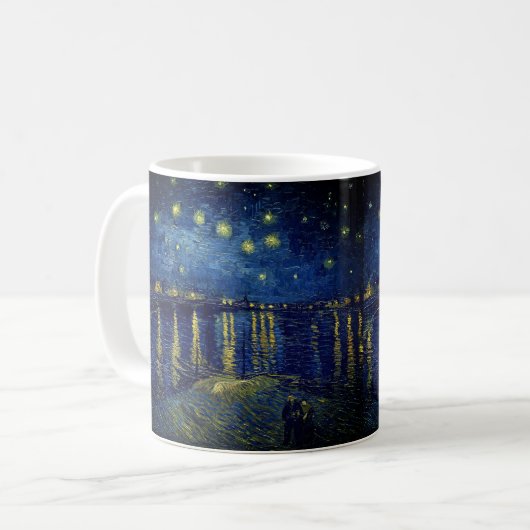 Van Gogh - Starry Night über der Rhone Kaffeetasse (Vorderseite Links)