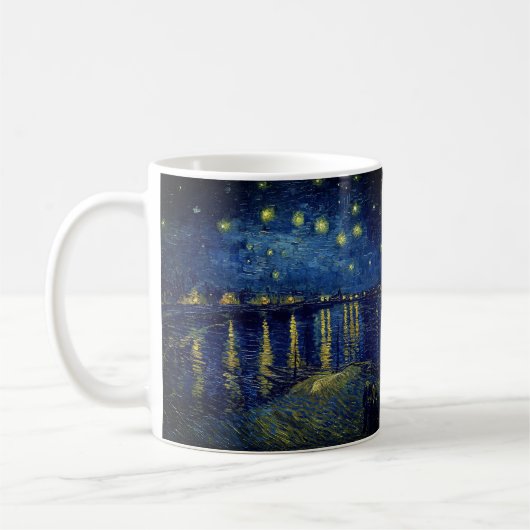 Van Gogh - Starry Night über der Rhone Kaffeetasse (Links)