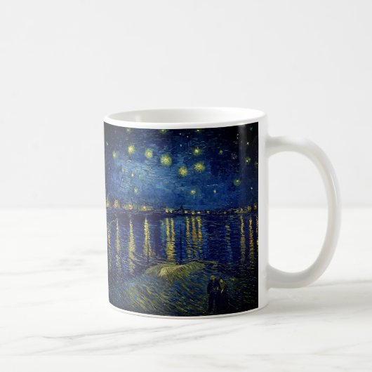 Van Gogh - Starry Night über der Rhone Kaffeetasse (Rechts)