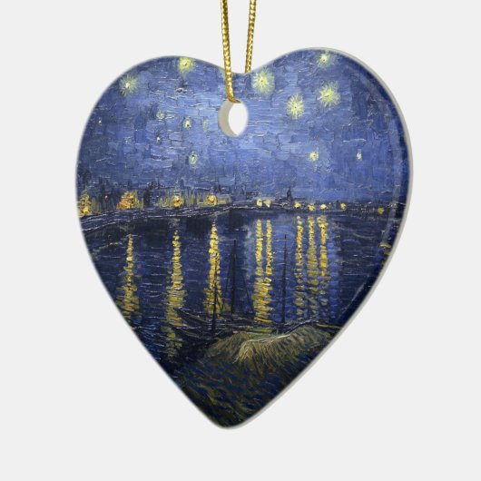 Van Gogh Starry Night über der Rhone Keramikornament (Links)