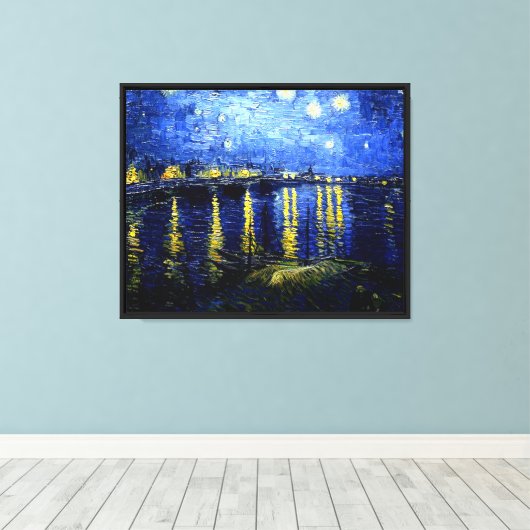 Van Gogh - Starry Night über der Rhone Leinwanddruck (Insitu (Holzboden))