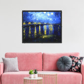 Van Gogh - Starry Night über der Rhone Leinwanddruck (Insitu (Wohnzimmer))