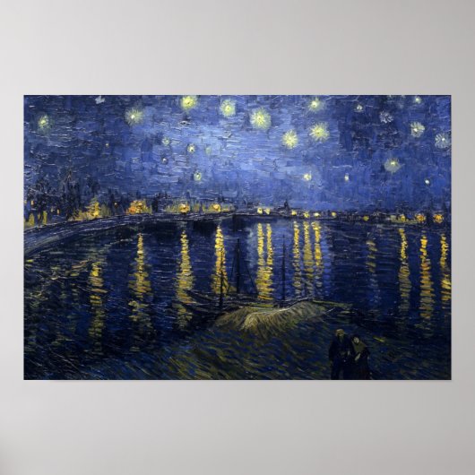 Van Gogh Starry Night über der Rhone Poster (Vorne)