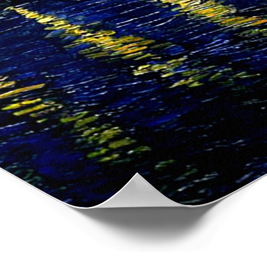 Van Gogh - Starry Night über der Rhone Poster (Ecke)