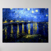Van Gogh - Starry Night über der Rhone Poster (Vorne)