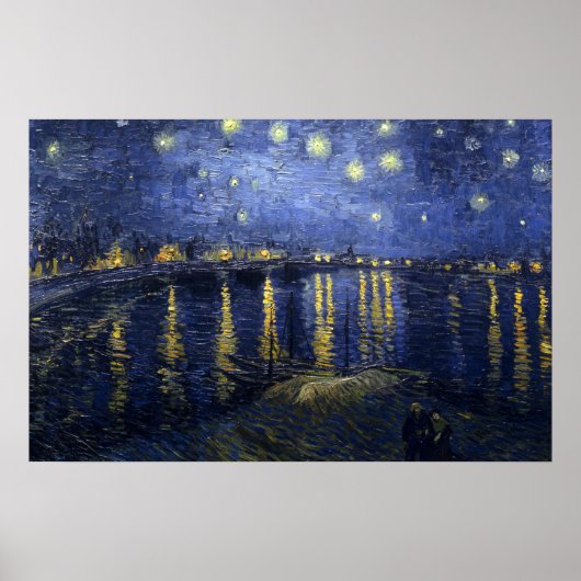 Van Gogh Starry Night über der Rhone Poster (Vorne)