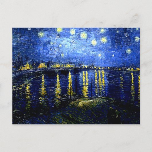 Van Gogh - Starry Night über der Rhone Postkarte (Vorderseite)