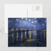 Van Gogh Starry Night über der Rhone Postkarte (Vorne/Hinten)