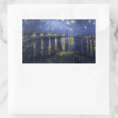 Van Gogh Starry Night über der Rhone Rechteckiger Aufkleber (Tasche)
