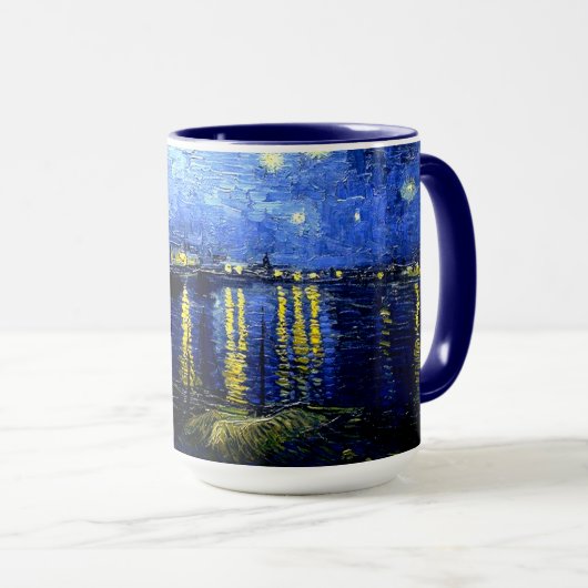 Van Gogh - Starry Night über der Rhone Tasse (VorderseiteRechts)