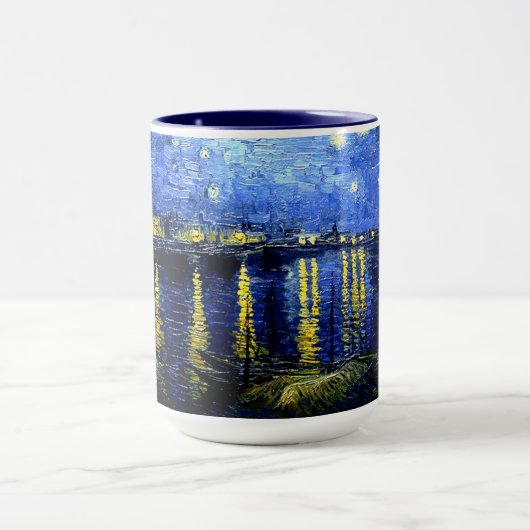 Van Gogh - Starry Night über der Rhone Tasse (Zentrum)