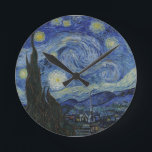 Van Gogh Starry Night Wall Uhr<br><div class="desc">Vincent van Goghs Kunstmeisterwerk auf einer Uhr für Ihre Wand.</div>