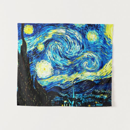 Van Gogh - Starry Night Wandteppich (Vorderseite (Horizontal))