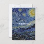 Van Gogh Starry Night Wedding Dankeskarte (Rückseite)