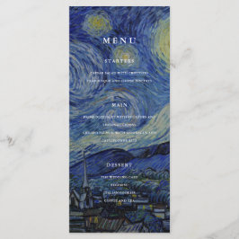 Van Gogh Starry Night Wedding Menükarte