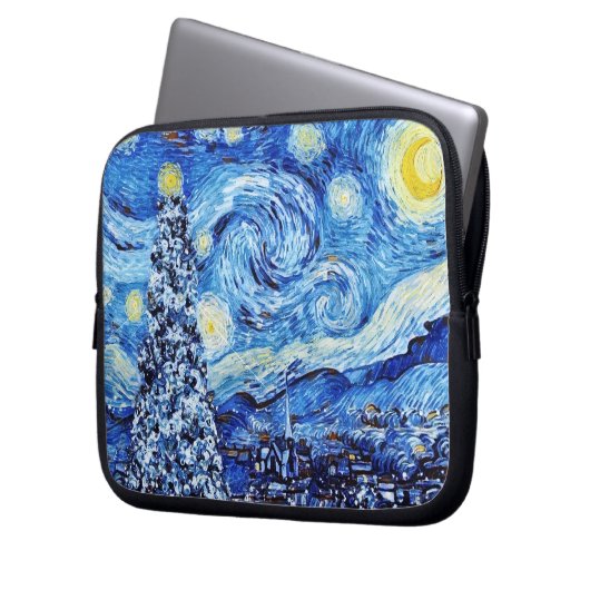 Van Gogh - Starry Night - Weihnachten Laptopschutzhülle (Vorderseite Links)