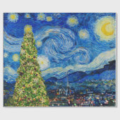 Van Gogh Starry Night - Weihnachtsbaum Geschenkpapier (Flach)