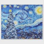 Van Gogh Starry Night - Weihnachtsbaum Geschenkpapier (Flach)