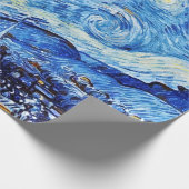 Van Gogh Starry Night - Weihnachtsbaum Geschenkpapier (Ecke)