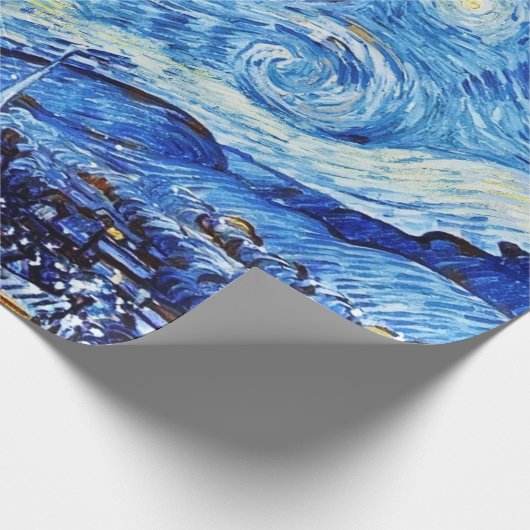Van Gogh Starry Night - Weihnachtsbaum Geschenkpapier (Ecke)