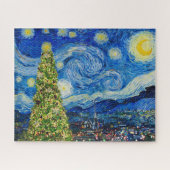 Van Gogh Starry Night - Weihnachtsbaum Puzzle (Horizontal)
