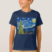 Van Gogh Starry Night - Weihnachtsbaum T-Shirt (Vorderseite)