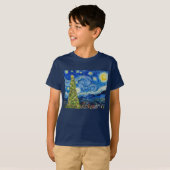 Van Gogh Starry Night - Weihnachtsbaum T-Shirt (Vorne ganz)