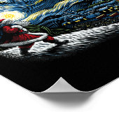 Van Gogh Starry Night Weihnachtsschnee Poster (Ecke)
