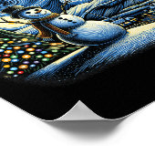 Van Gogh Starry Night Weihnachtsschneemann Winter  Poster (Ecke)