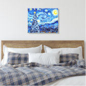 Van Gogh Starry Night - White Christmas Tree Canva Leinwanddruck (Insitu (Schlafzimmer))