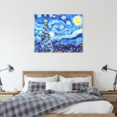 Van Gogh Starry Night - White Christmas Tree Leinwanddruck (Insitu (Schlafzimmer))