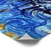 Van Gogh Starry Night - White Christmas Tree Poste Poster (Ecke)
