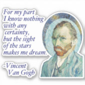 Van Gogh Stars Dream Vinyl Sticker (Vorderseite)
