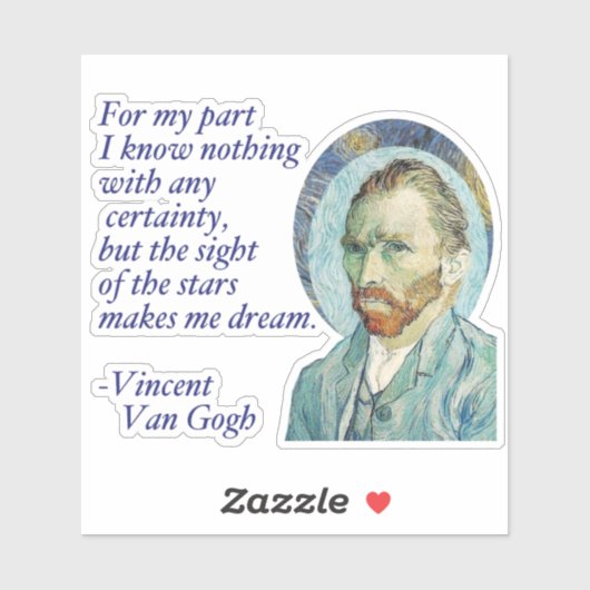 Van Gogh Stars Dream Vinyl Sticker (Blatt)