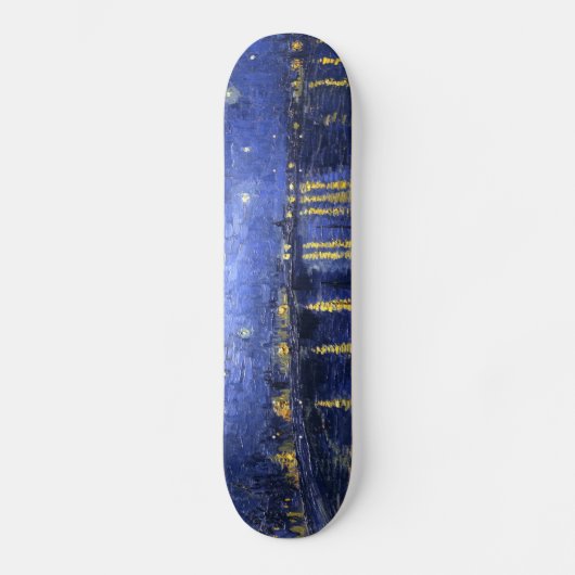Van Gogh: Sternenklare Nacht über der Rhône Skateboard (Vorderseite)