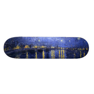 Van Gogh: Sternenklare Nacht über der Rhône Skateboard