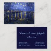 Van Gogh: Sternenklare Nacht über der Rhône Visitenkarte (Vorne/Hinten)