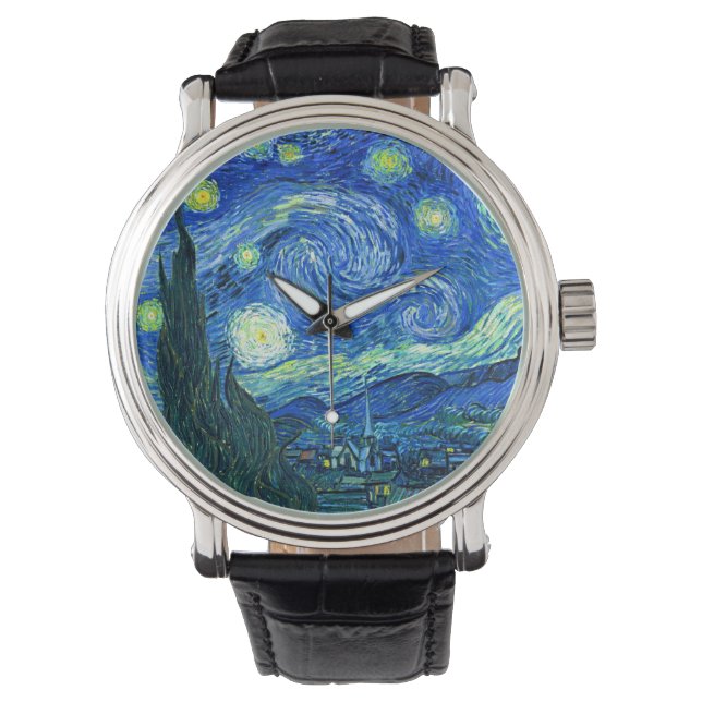 Van Gogh Sternennacht Armbanduhr (Vorderseite)