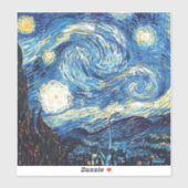 Van Gogh - Sternennacht Aufkleber (Blatt)