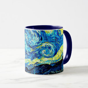 Van Gogh - Sternennacht, berühmter Malerei Becher Tasse