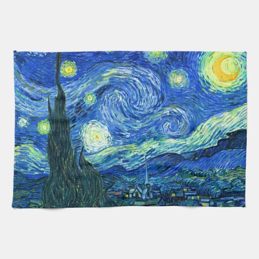 Van-Gogh-Sternennacht Geschirrtuch (Horizontal)