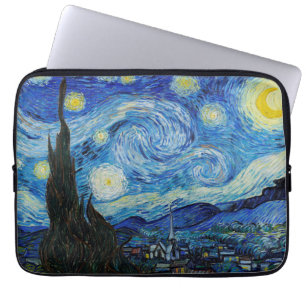 Van Gogh Sternennacht. Impressionismus Vintage-Kun Laptopschutzhülle