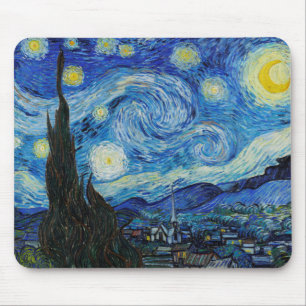Van Gogh Sternennacht. Impressionismus Vintage-Kun Mousepad